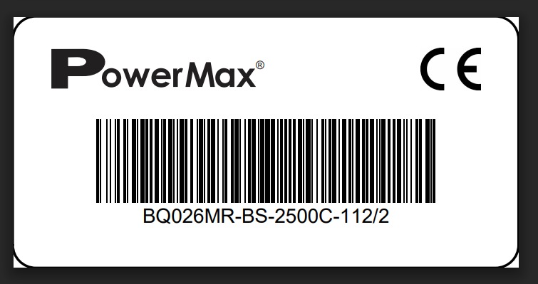 Serial number barcode example