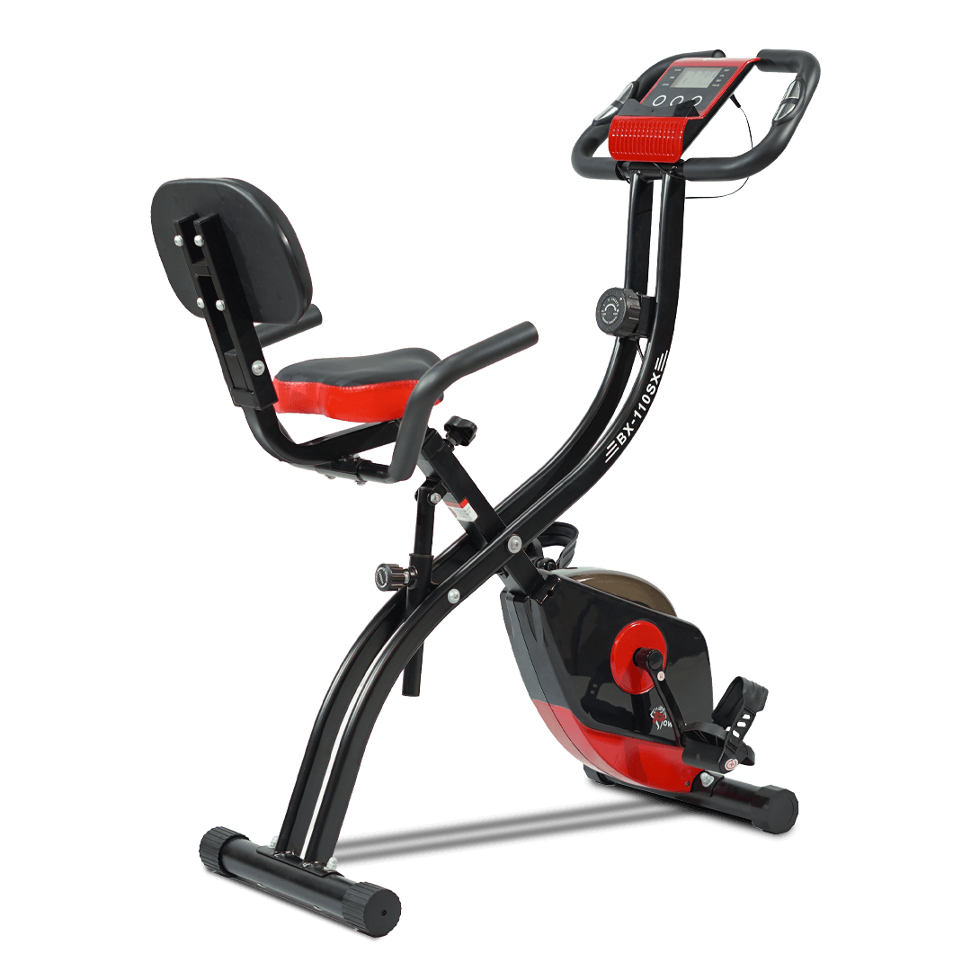 BX-110SX 3 in 1 Foldable Magnetic X Bike with Back Rest and Recumbent Bike