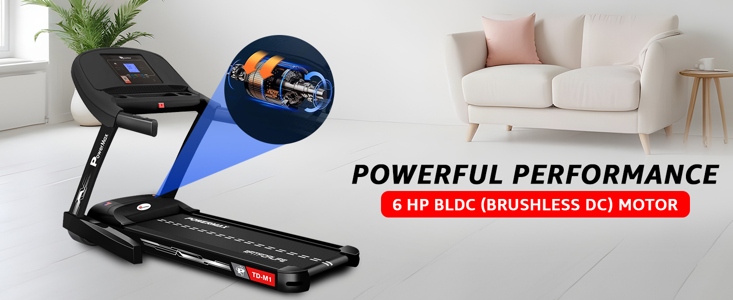PowerMax TD-M1 Motorized Treadmill with Android and iOS App