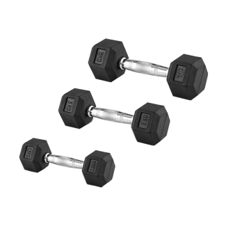Rubber-Coated-Hexagon-Dumbbells