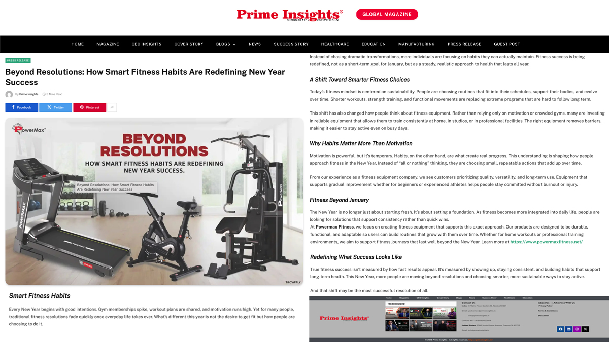 Beyond Resolutions: How Smart Fitness Habits Are Redefining New Year Success