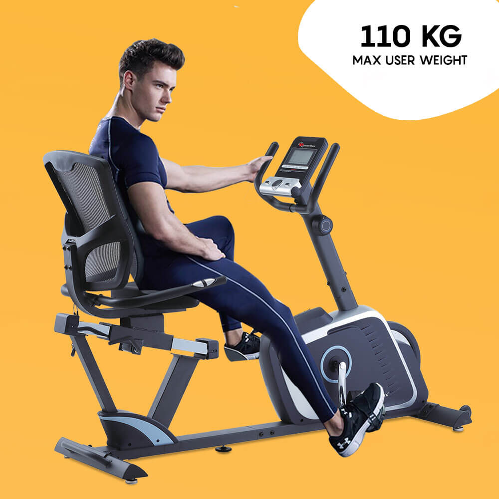 buy powermax fitness br-700 magnetic recumbent bike