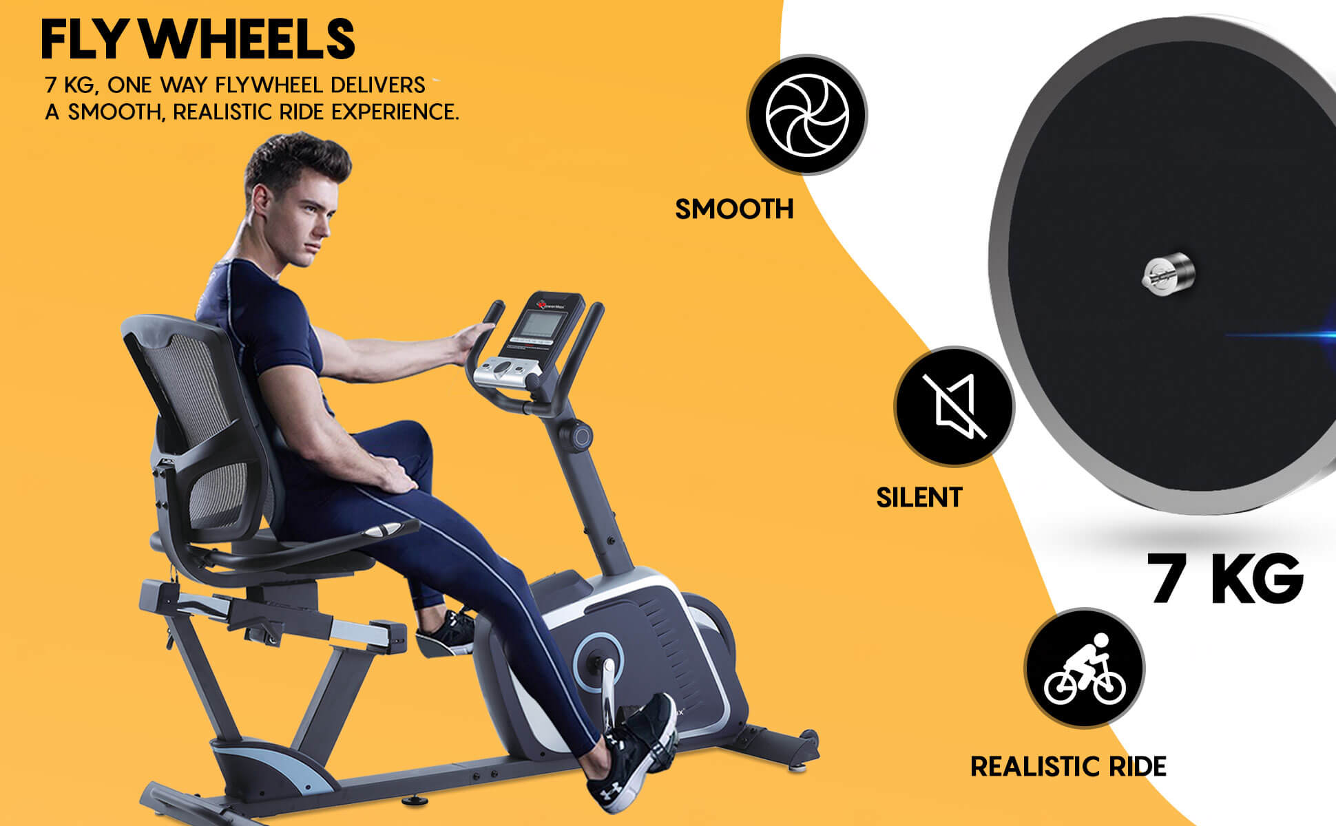 buy powermax fitness br-700 magnetic recumbent bike