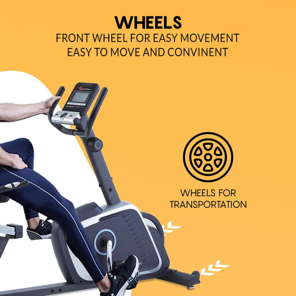 buy powermax fitness br-700 magnetic recumbent bike