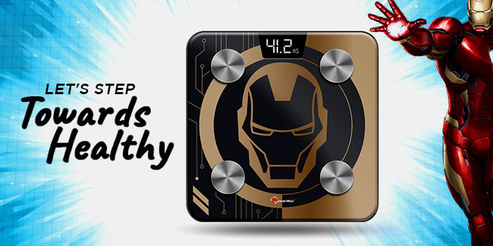 buy powermax x marvel bca-130 iron man edition bluetooth smart scale