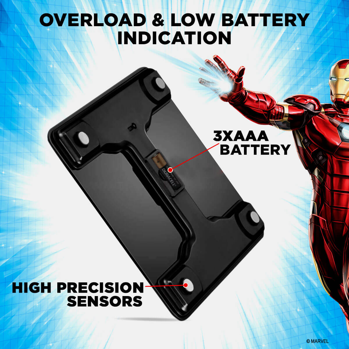 buy powermax x marvel bca-130 iron man edition bluetooth smart scale