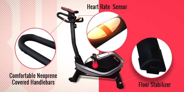 PowerMax Fitness BU-650 Magnetic Upright Exercise Bike