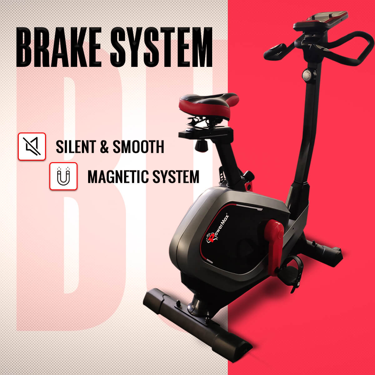 PowerMax Fitness BU-650 Magnetic Upright Exercise Bike