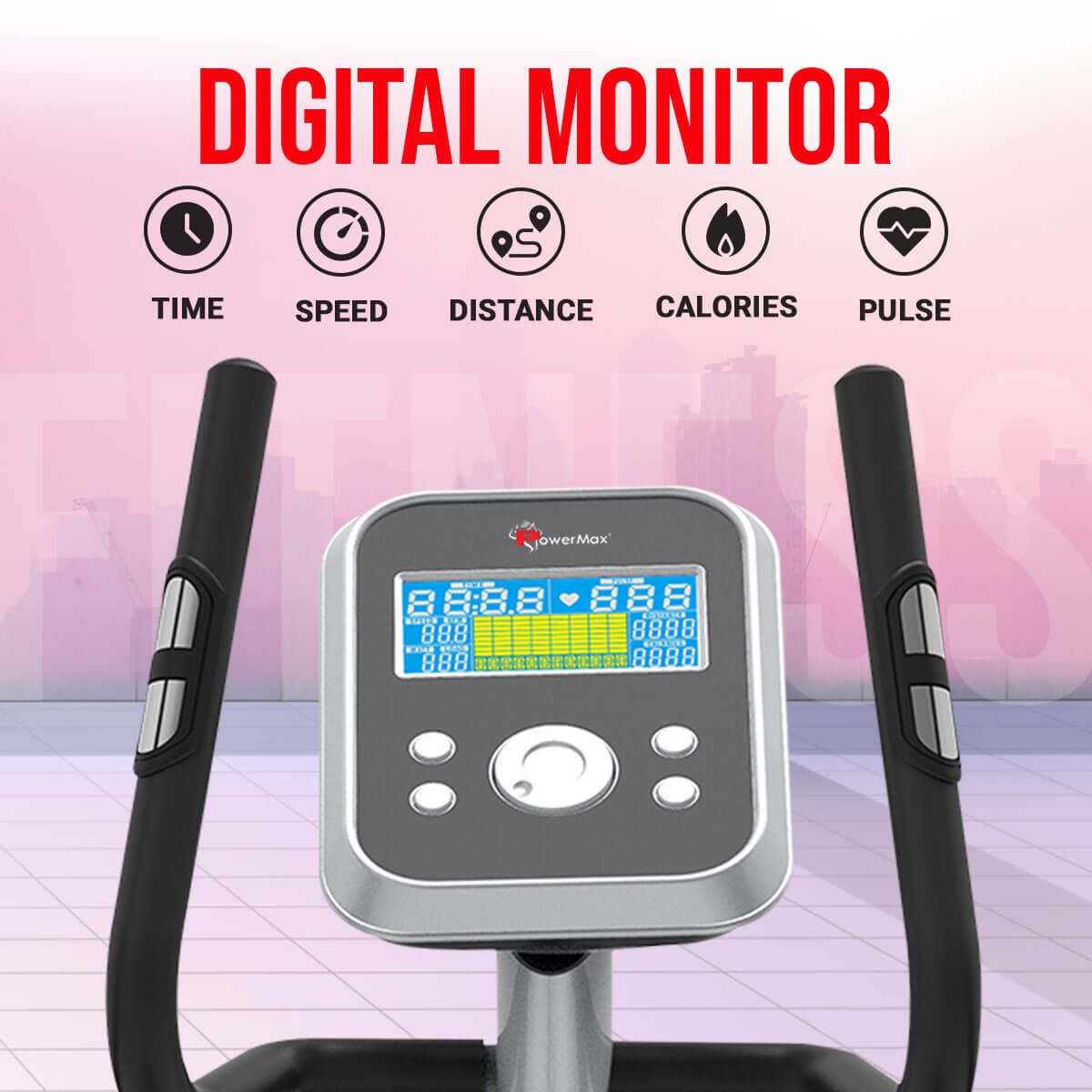 buy powermax ec-1000 semi-commercial elliptical cross trainer with magnetic resistance