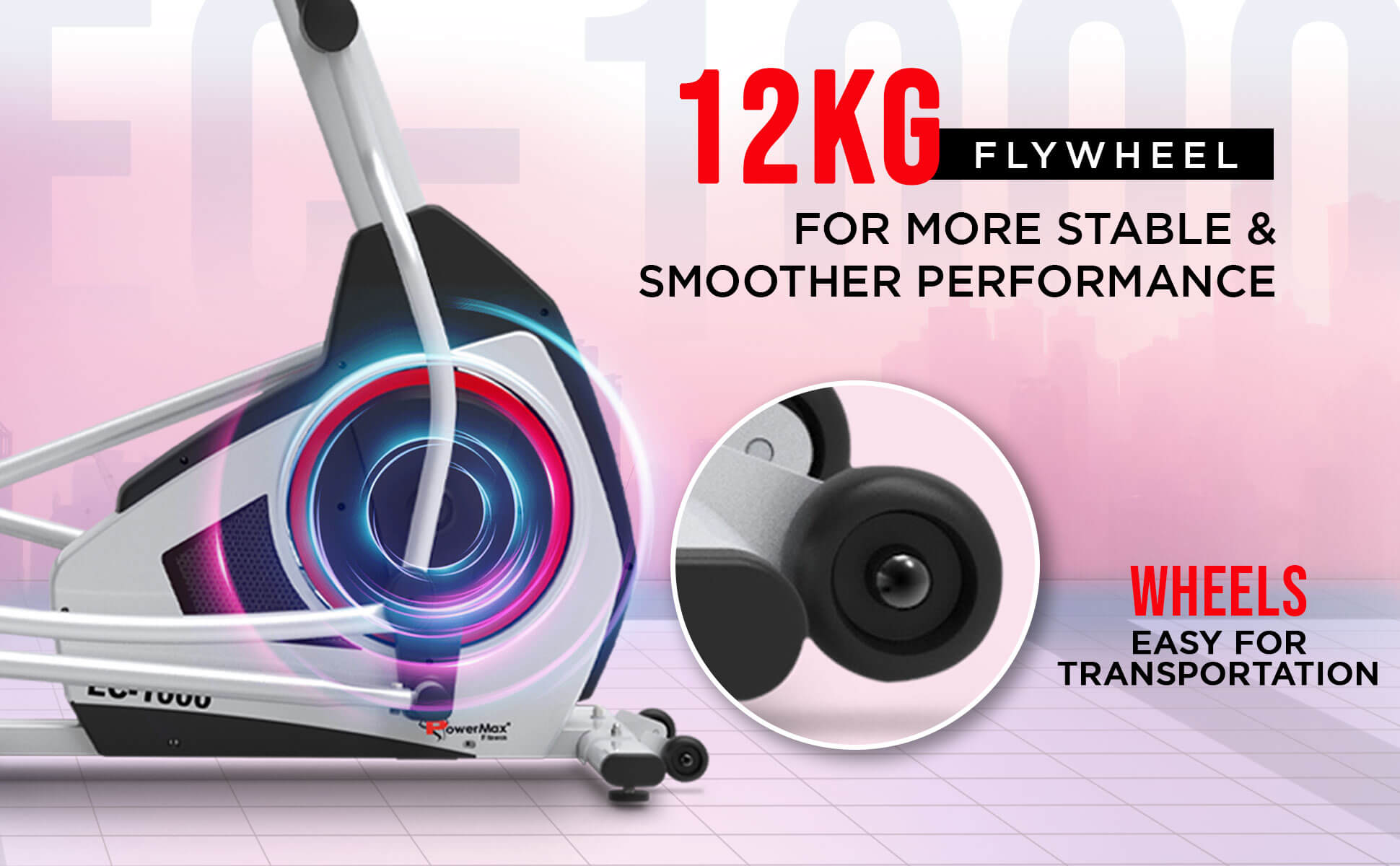 buy powermax ec-1000 semi-commercial elliptical cross trainer with magnetic resistance
