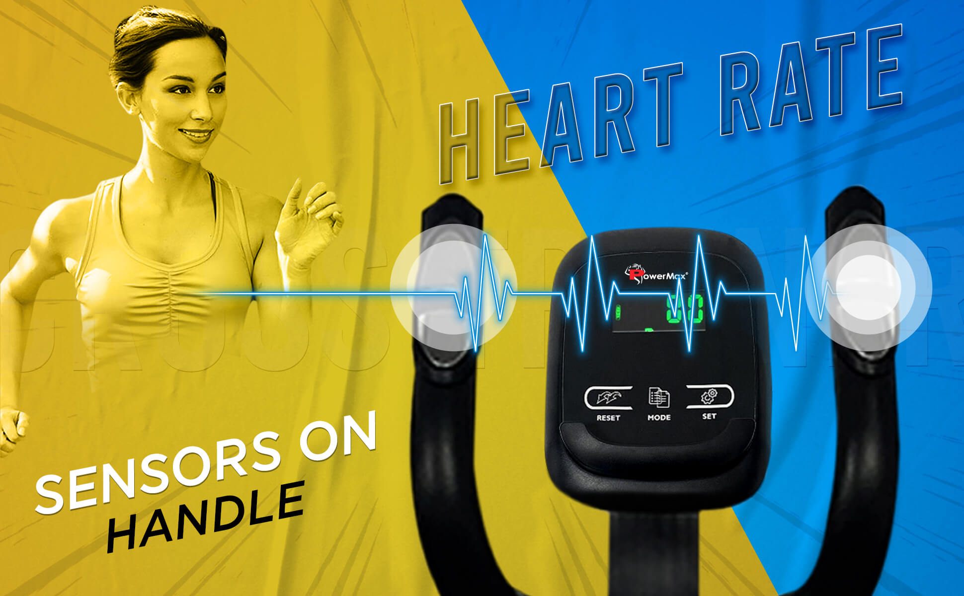 Buy Powermax Fitness EH-260S Elliptical Cross Trainer with Hand Pulse