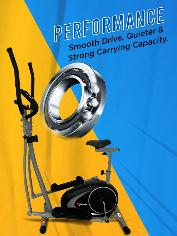 Buy Powermax Fitness EH-260S Elliptical Cross Trainer with Hand Pulse