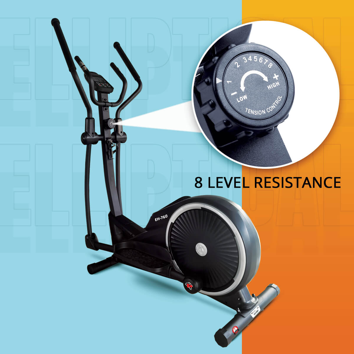 Buy Powermax Fitness EH-760 Elliptical Cross Trainer with Water Bottle Cage