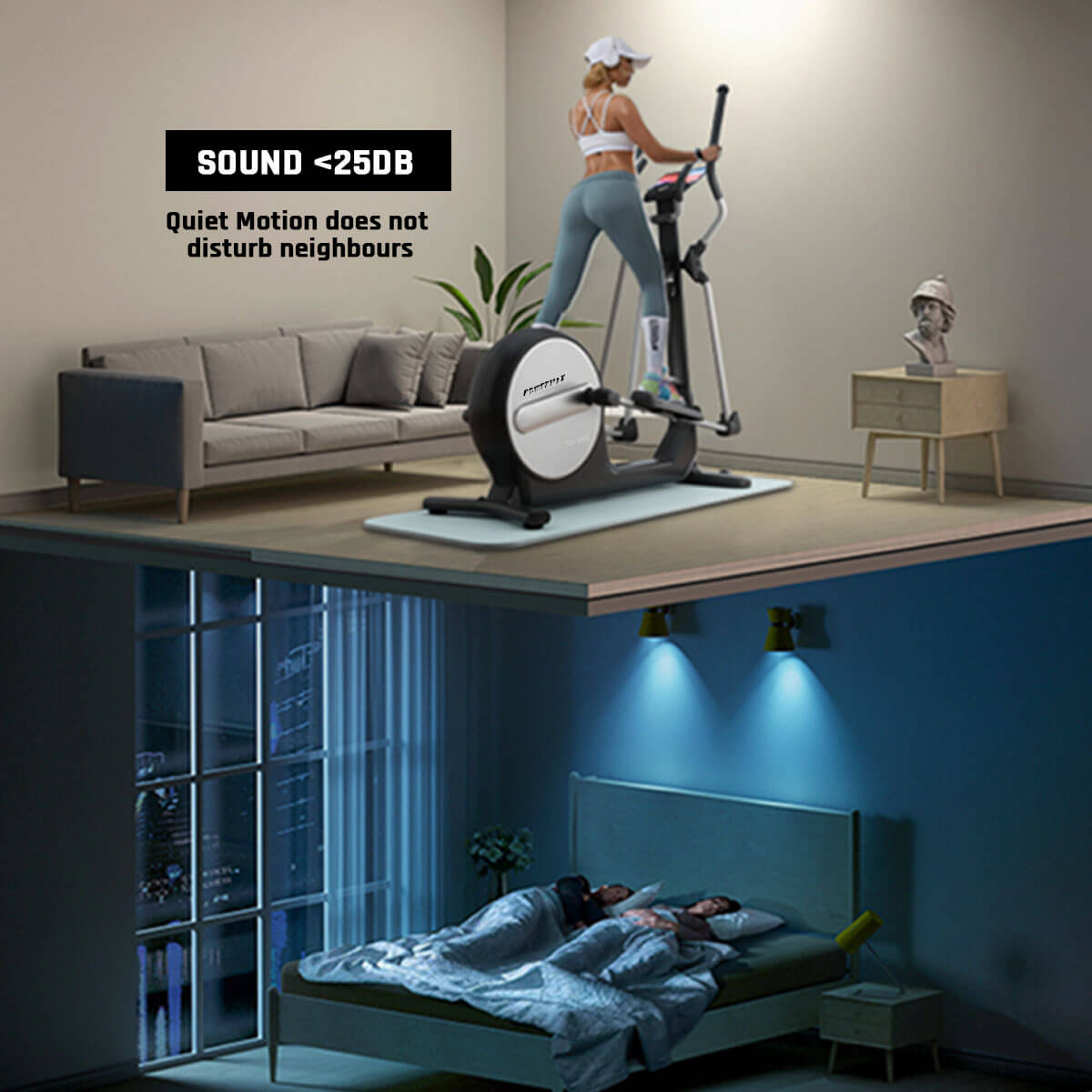 Buy Powermax Fitness EH-760 Elliptical Cross Trainer with Water Bottle Cage
