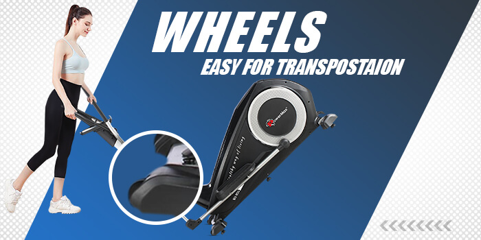 buy powermax eh-850 elliptical cross trainer with hand pulse, water bottle cage for home use