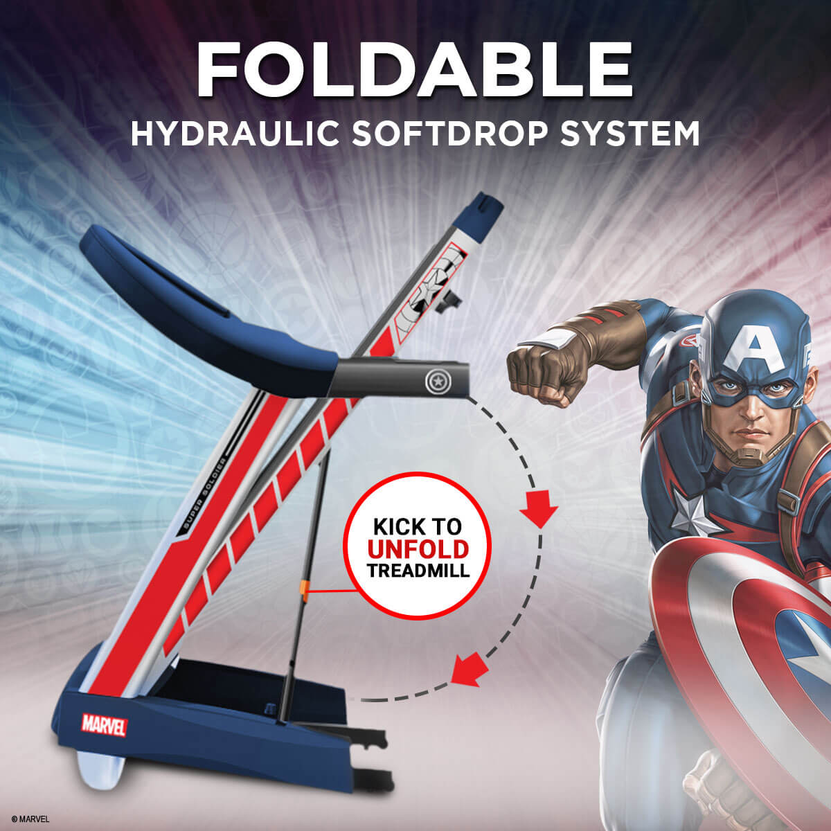 buy powermax x marvel mt-1a motorized treadmill with android & ios application