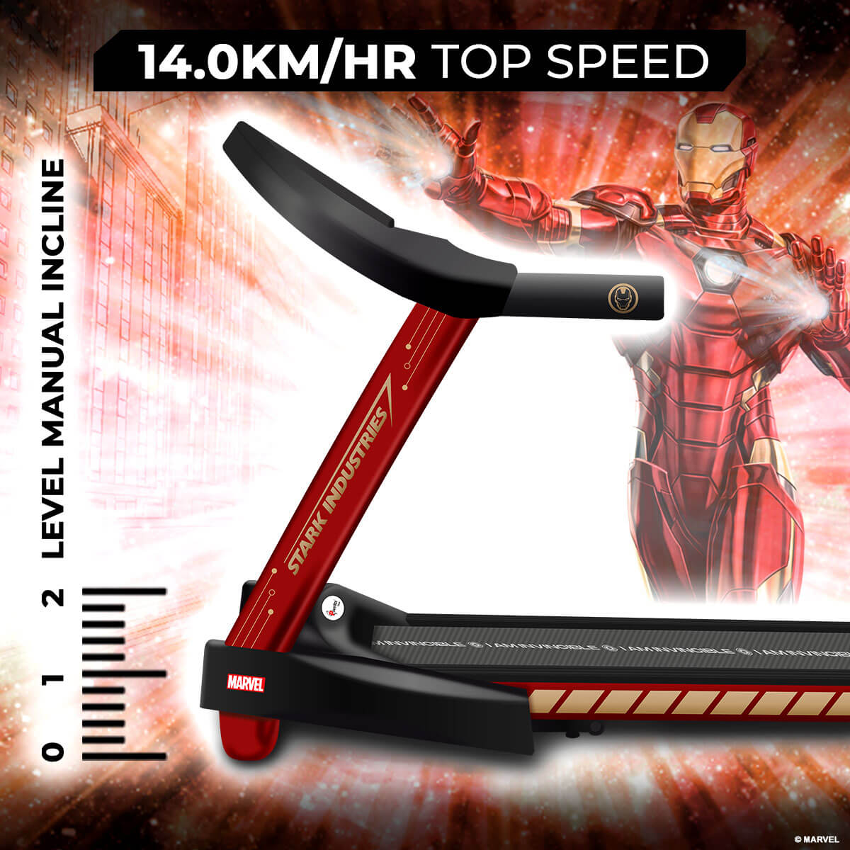 buy powermax x marvel mt-1m motorized treadmill with android & ios application
