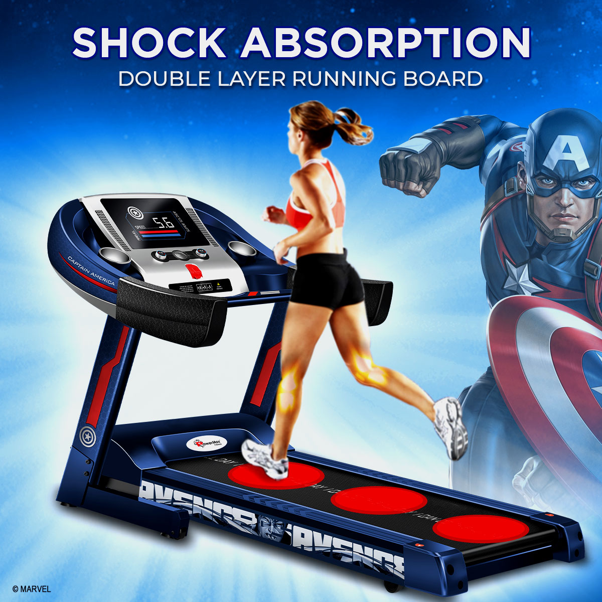 buy powermax x marvel mta-1000 semi auto lubrication motorized treadmill with auto incline