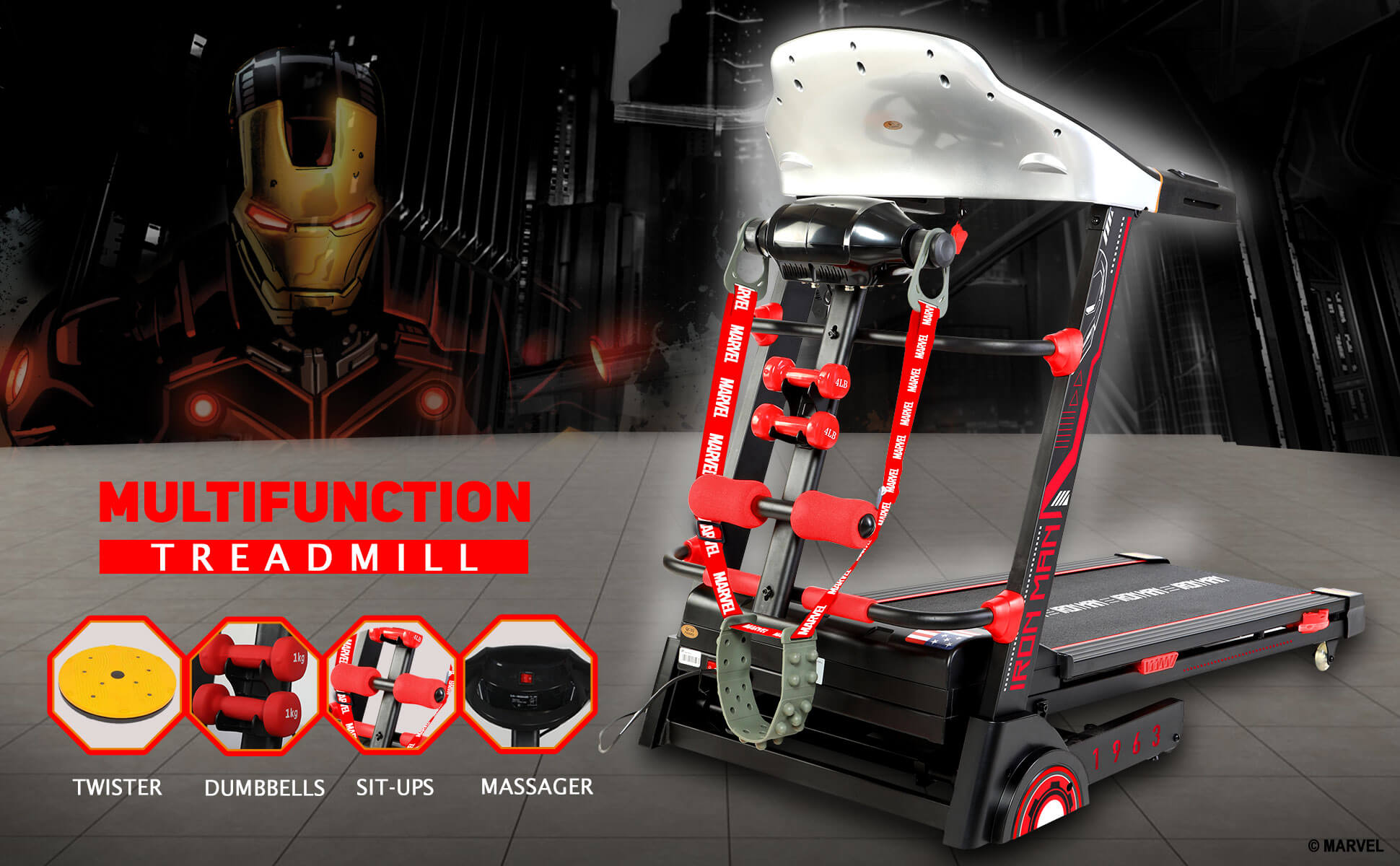 buy powermax x marvel mta-2300m multifunction treadmill with semi-auto lubrication