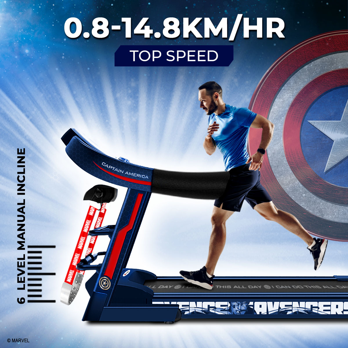 buy powermax x marvel mtm-1000m semi-auto lubrication multifunction treadmill