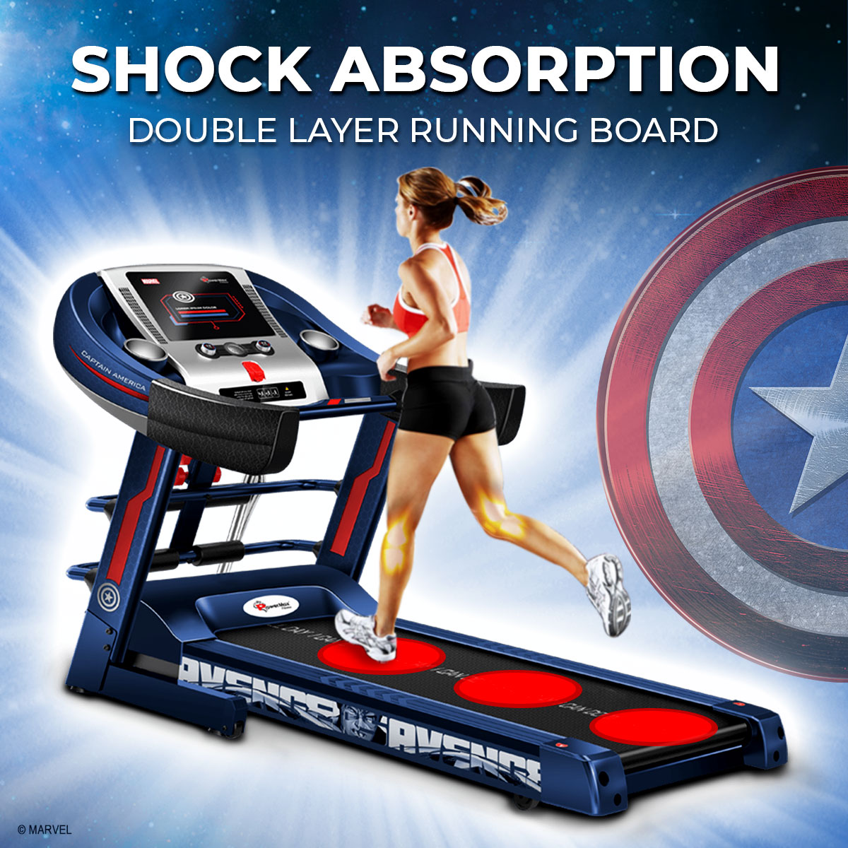 buy powermax x marvel mtm-1000m semi-auto lubrication multifunction treadmill