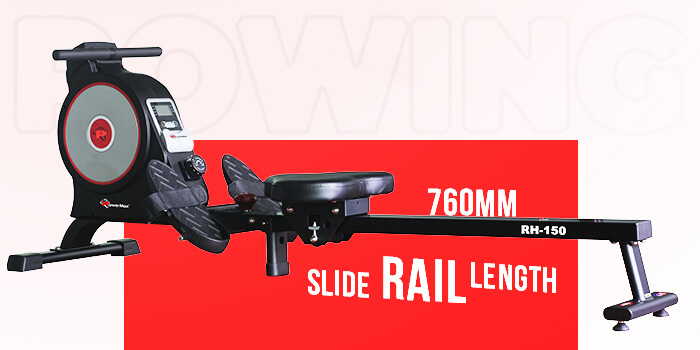 buy powermax fitness rh-150 magnetic foldable rowing machine for home use