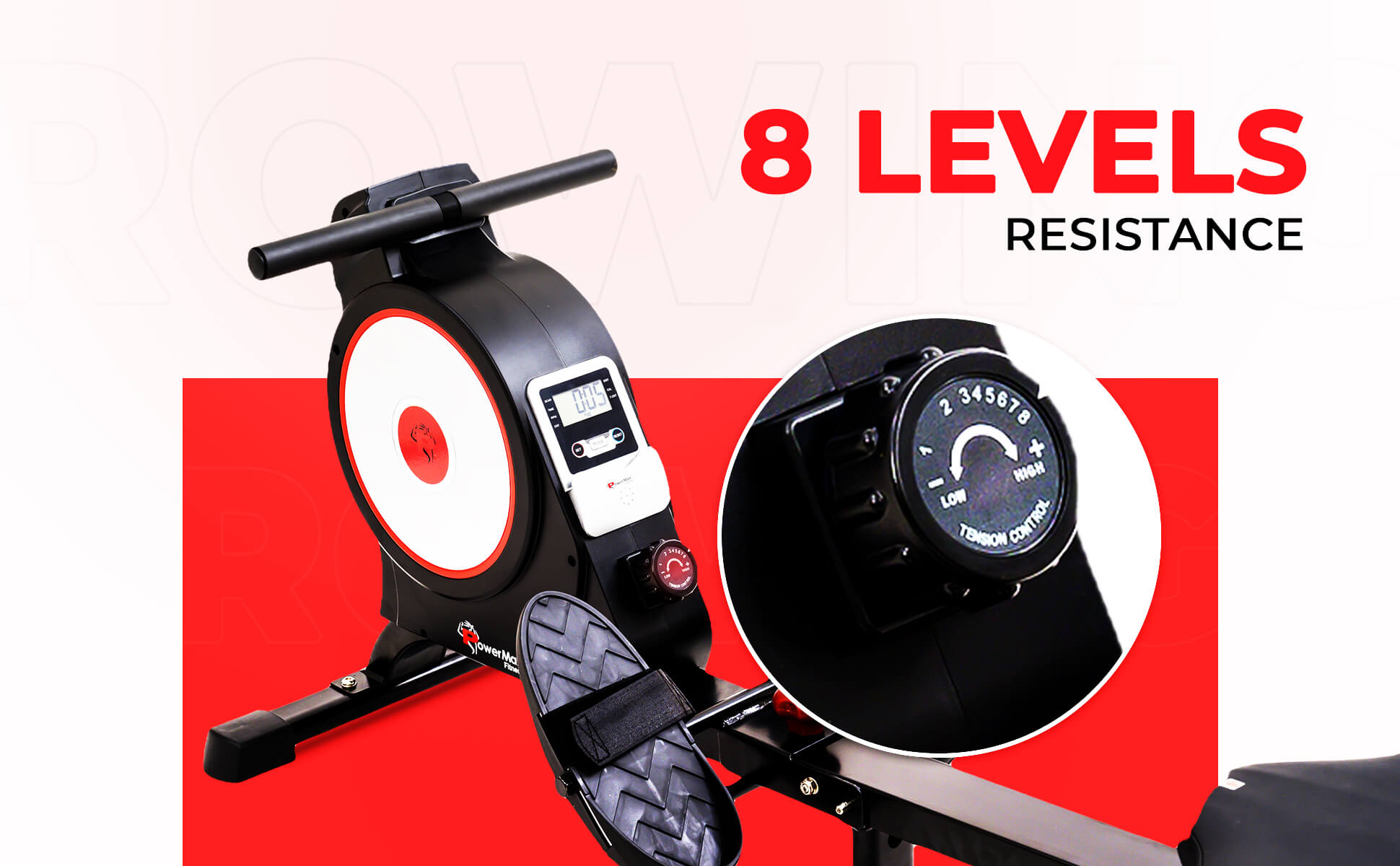 buy powermax fitness rh-150 magnetic foldable rowing machine for home use