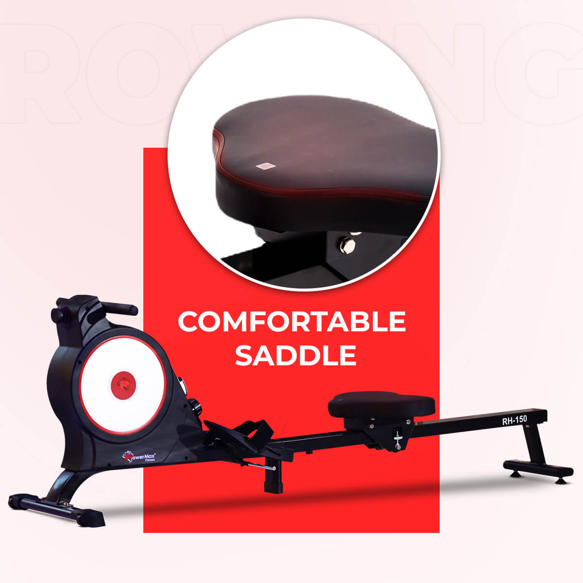 buy powermax fitness rh-150 magnetic foldable rowing machine for home use