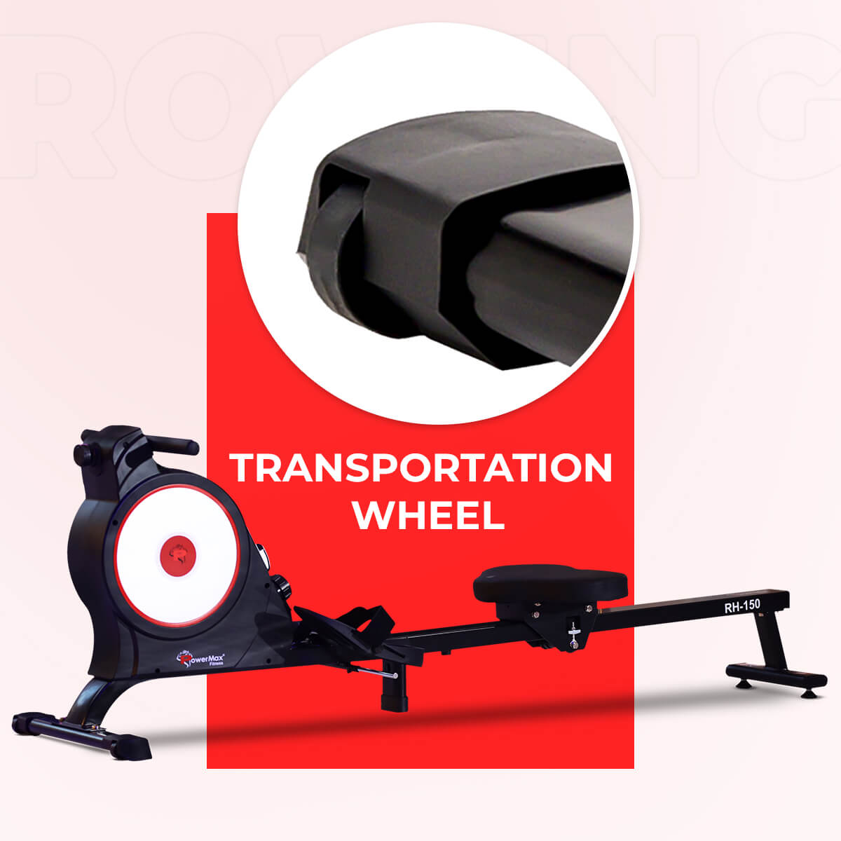 buy powermax fitness rh-150 magnetic foldable rowing machine for home use