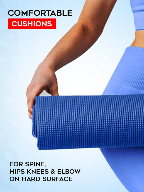 buy powermax 4mm thick premium exercise blue color yoga mat