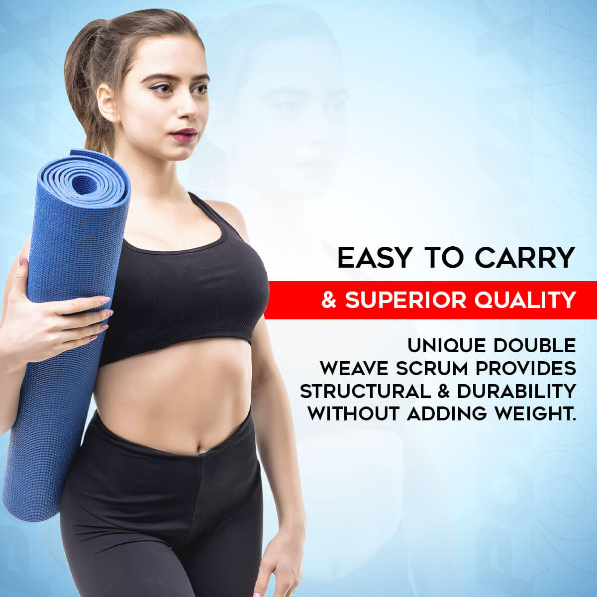 buy powermax 4mm thick premium exercise blue color yoga mat