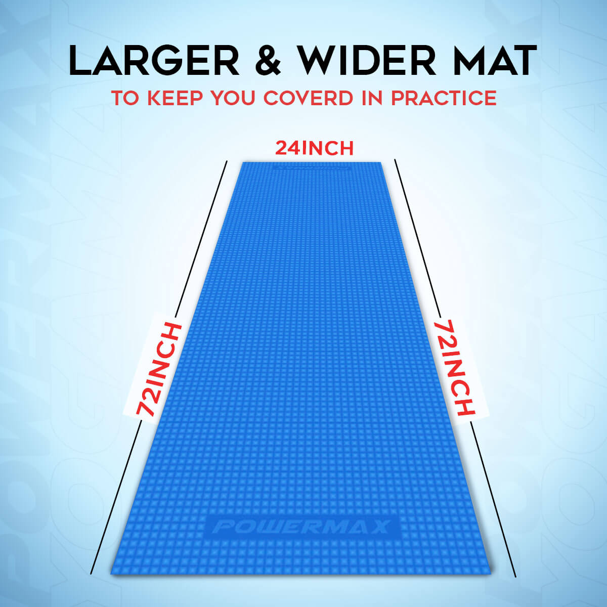 buy powermax 4mm thick premium exercise blue color yoga mat