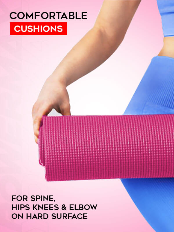 buy powermax 6mm thick premium exercise pink color yoga mat