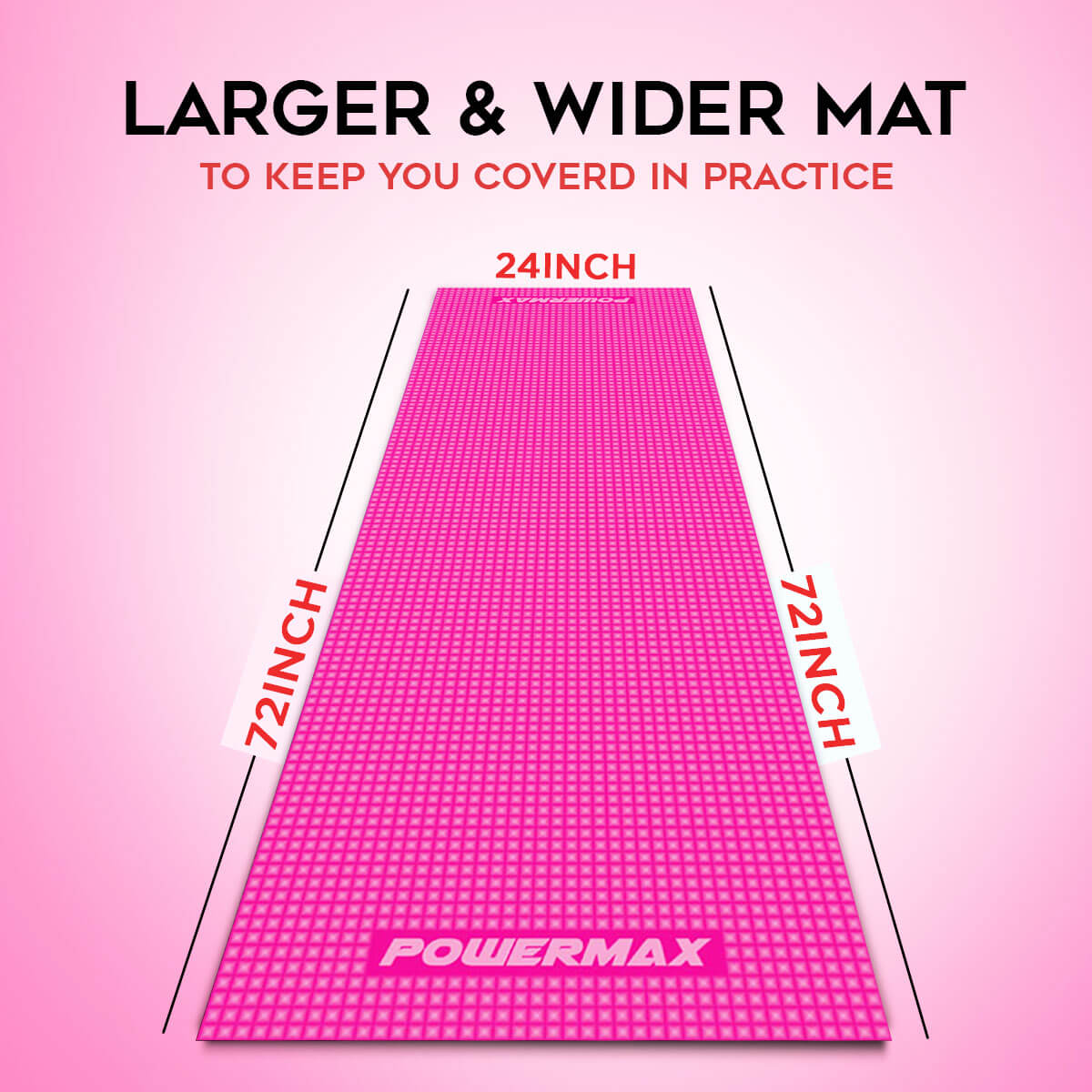 buy powermax 6mm thick premium exercise pink color yoga mat