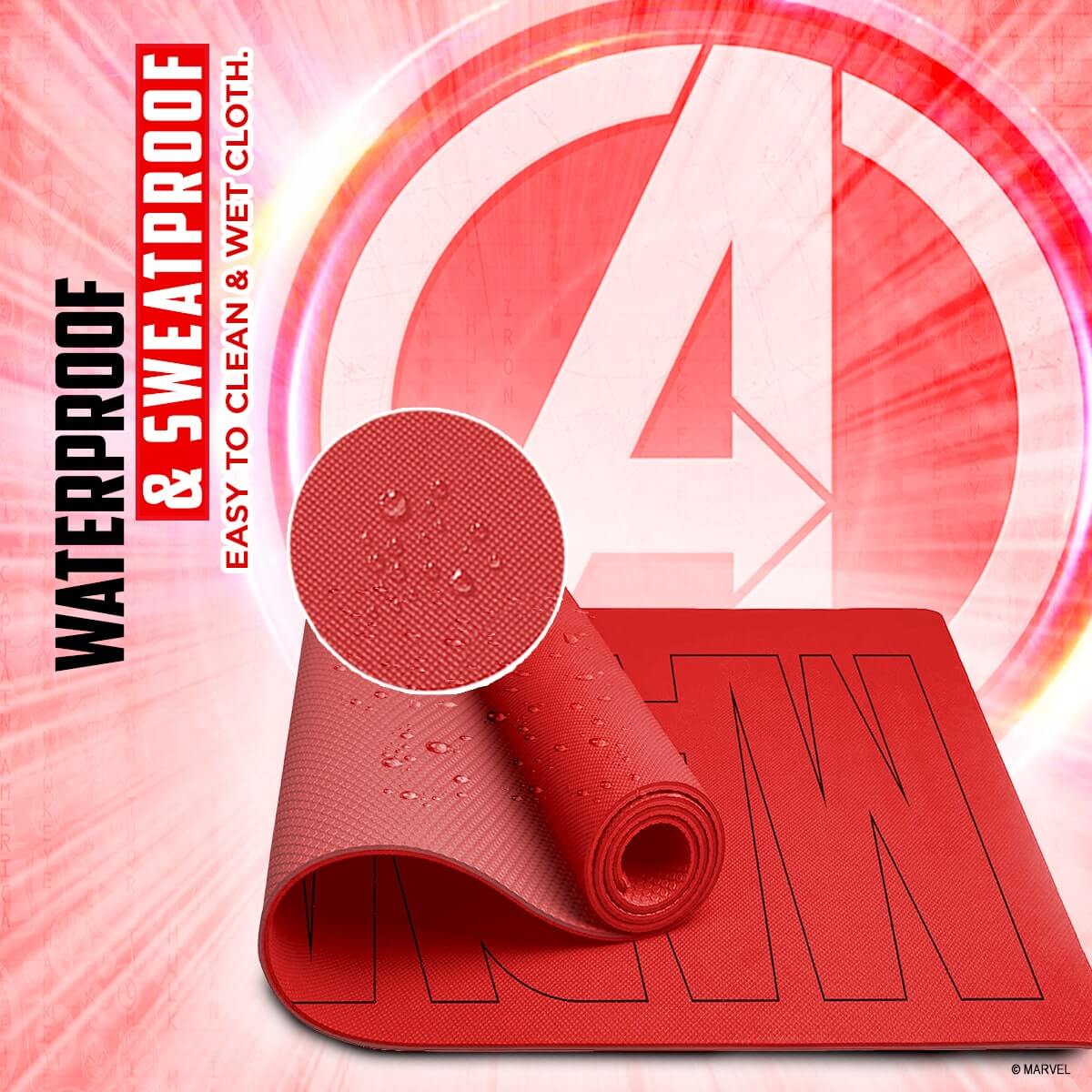 buy powermax x marvel yp6-1.1 marvel pvc yoga mat with bag for gym workout