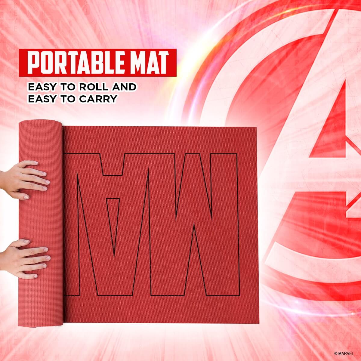 buy powermax x marvel yp6-1.1 marvel pvc yoga mat with bag for gym workout
