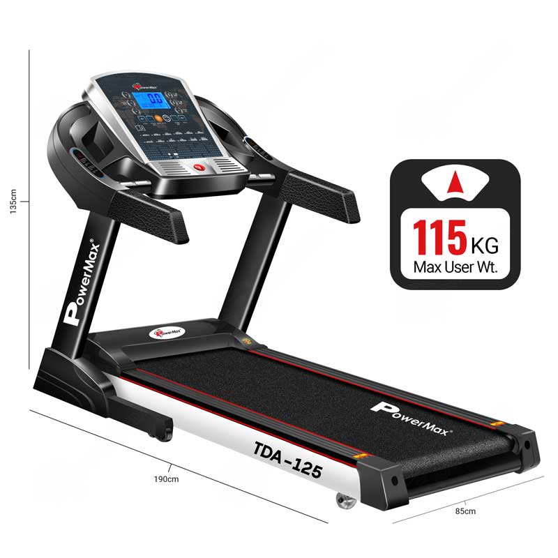 TDA-125 Motorised treadmill with auto lubricating