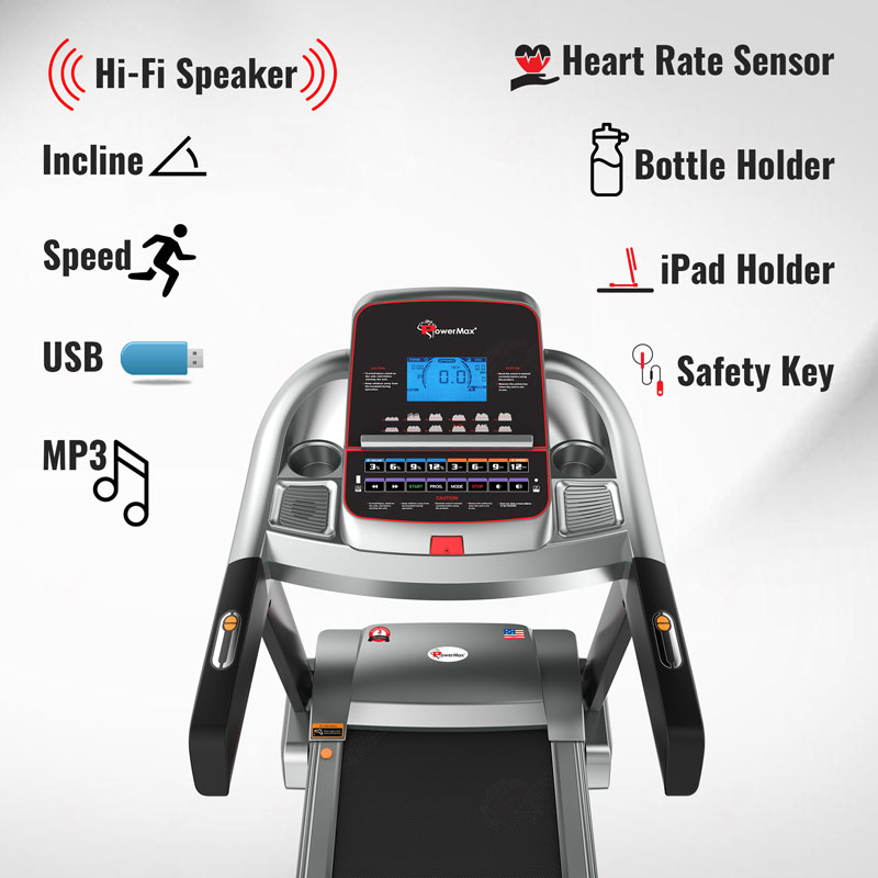 TAC-510 4.5HP AC Commercial Motor Treadmill with 7.1in LCD Display