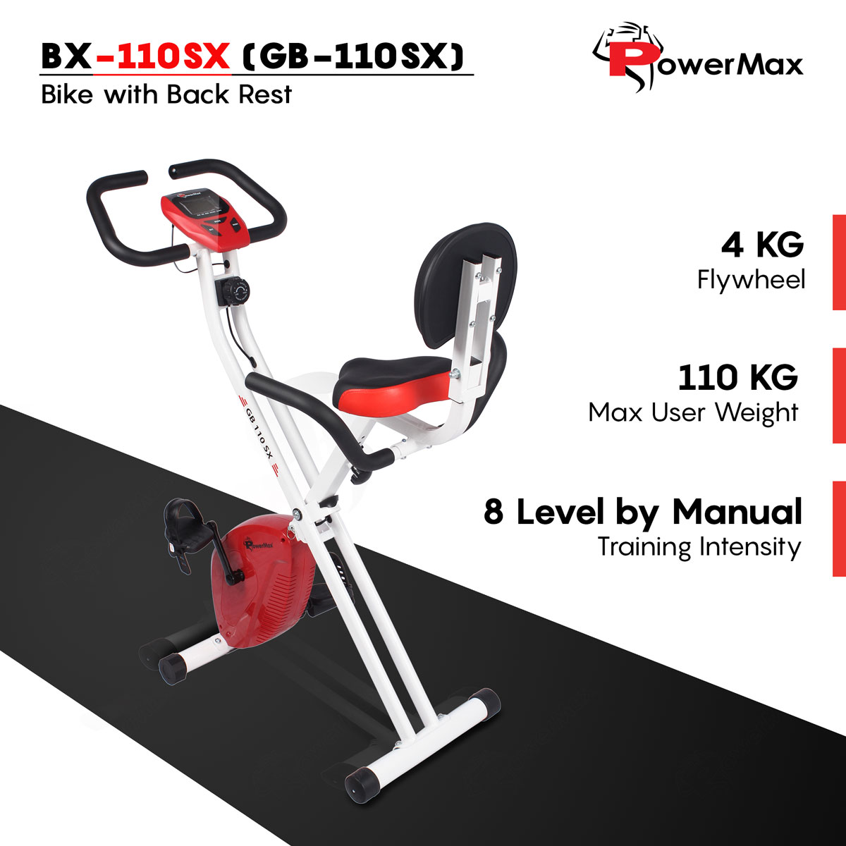 BX-110SX Magnetic Bike with Back Rest