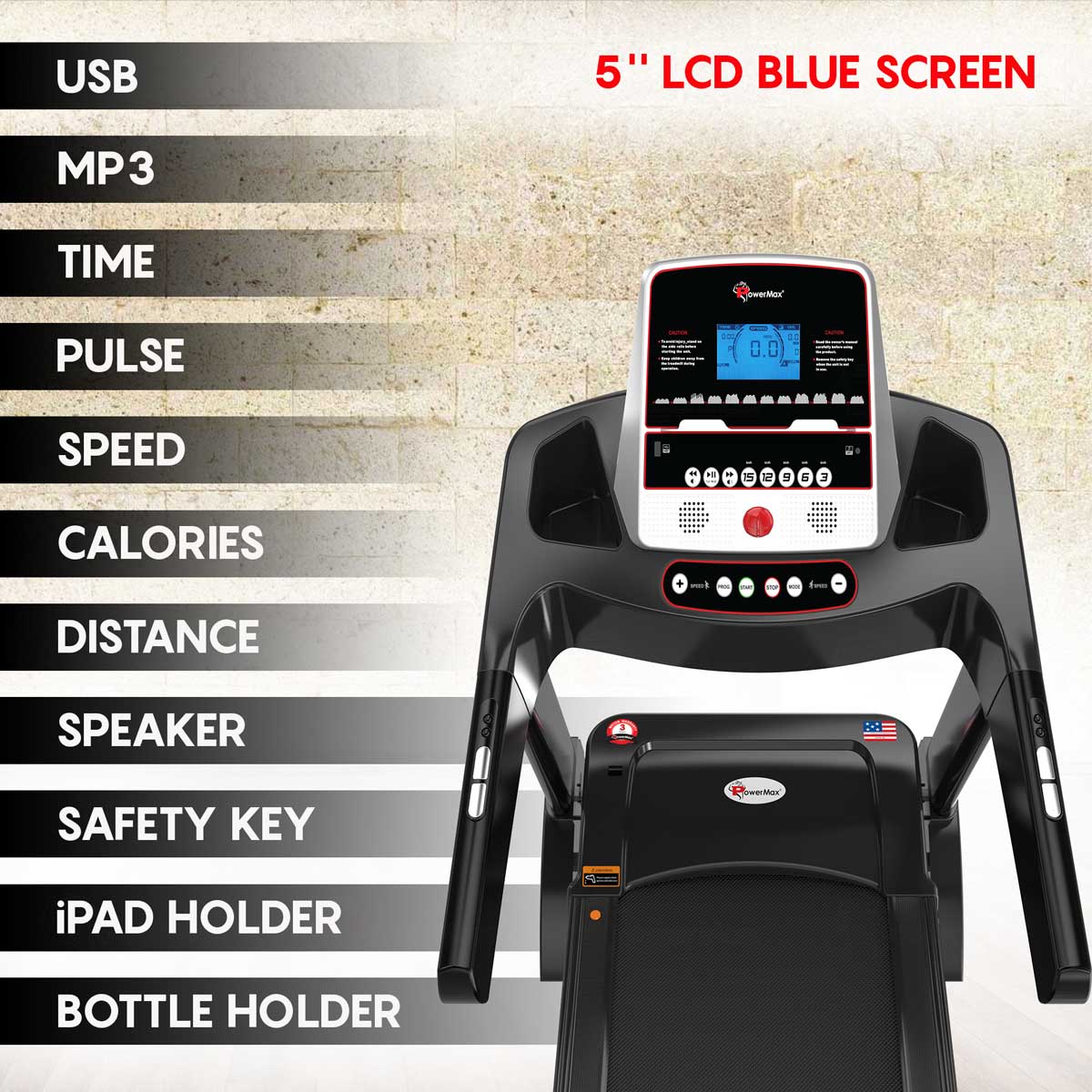 TAC-330  AC Motorised Treadmill with Semi-Auto Lubricating