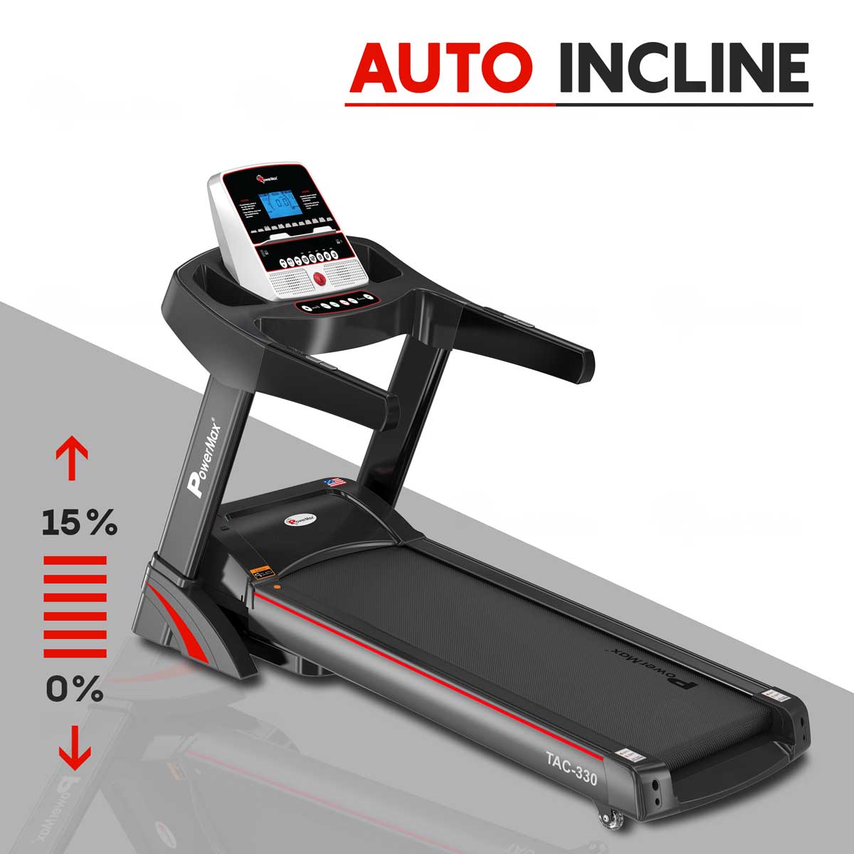 TAC-330  AC Motorised Treadmill with Semi-Auto Lubricating