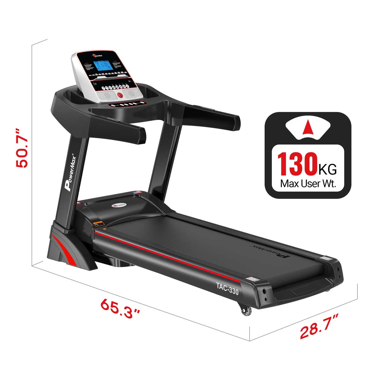 TAC-330  AC Motorised Treadmill with Semi-Auto Lubricating