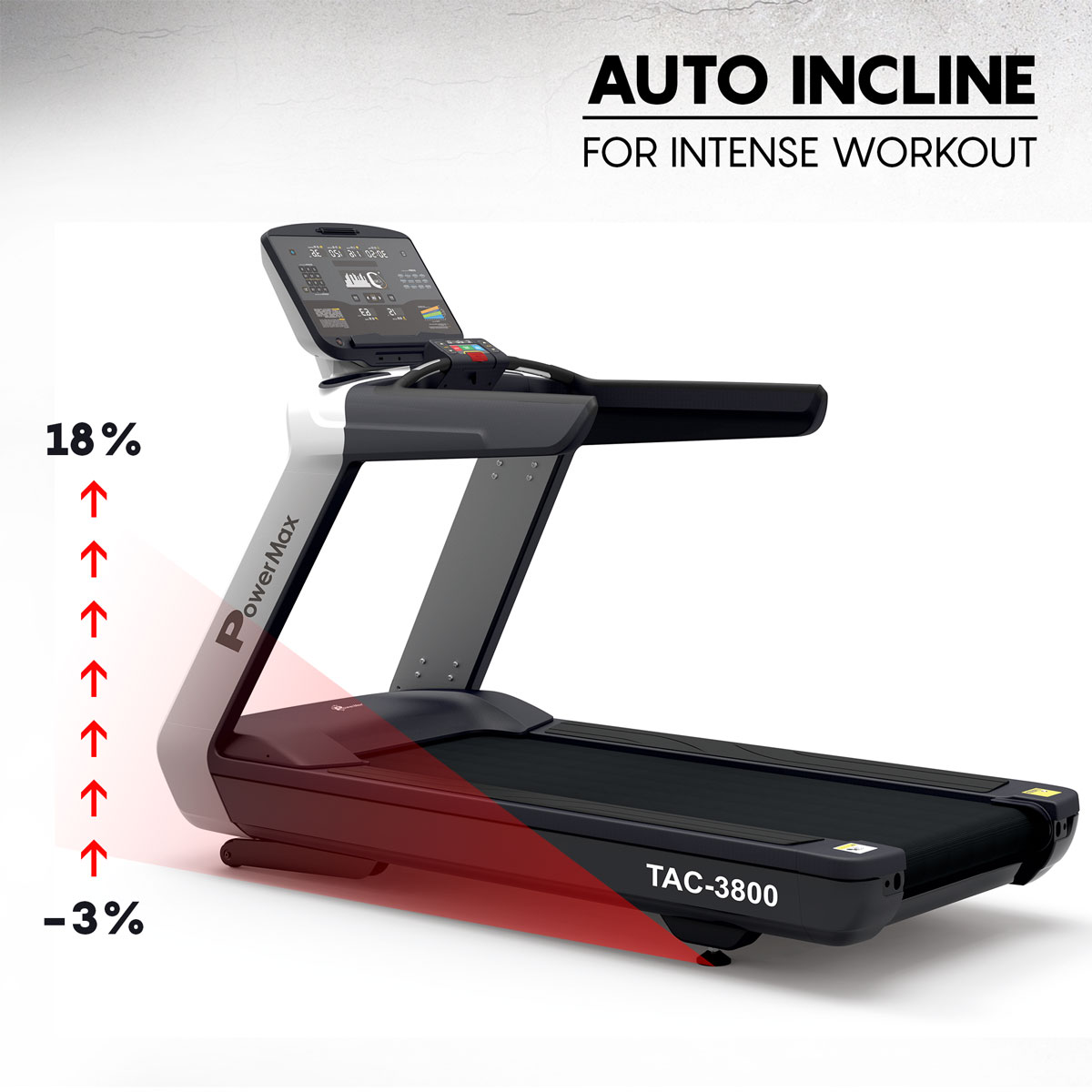 TAC-3800 Commercial Motorised AC Treadmill