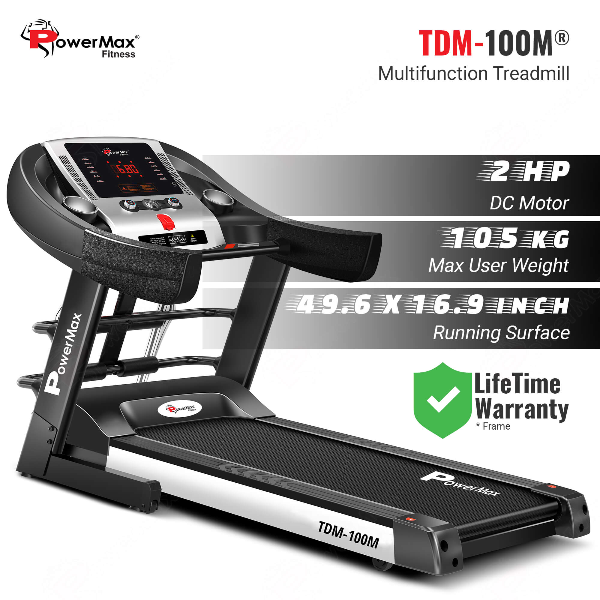 TDM-100M Semi-Auto Lubrication Multifunction Treadmill