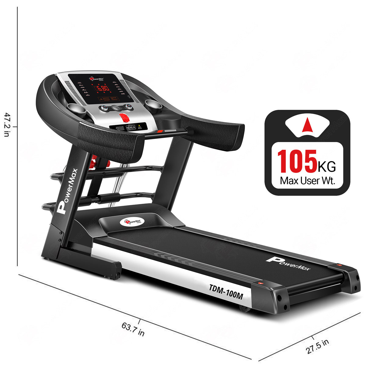 TDM-100M Semi-Auto Lubrication Multifunction Treadmill