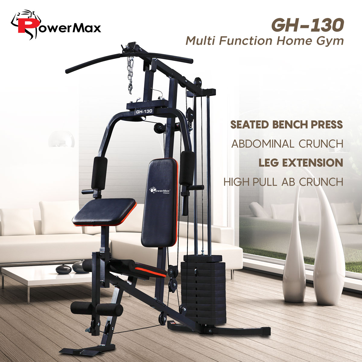 PowerMax GH 130 Multi Gym Machine for Home