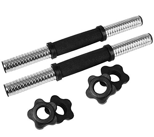 Dumbbell Bar (Solid) with Rubber Handle (16”)