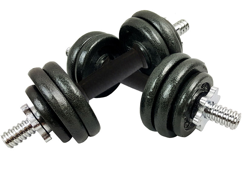 PDS-15Kg Dumbbells Set Metal Plates + Dumbbell Rods Home Gym