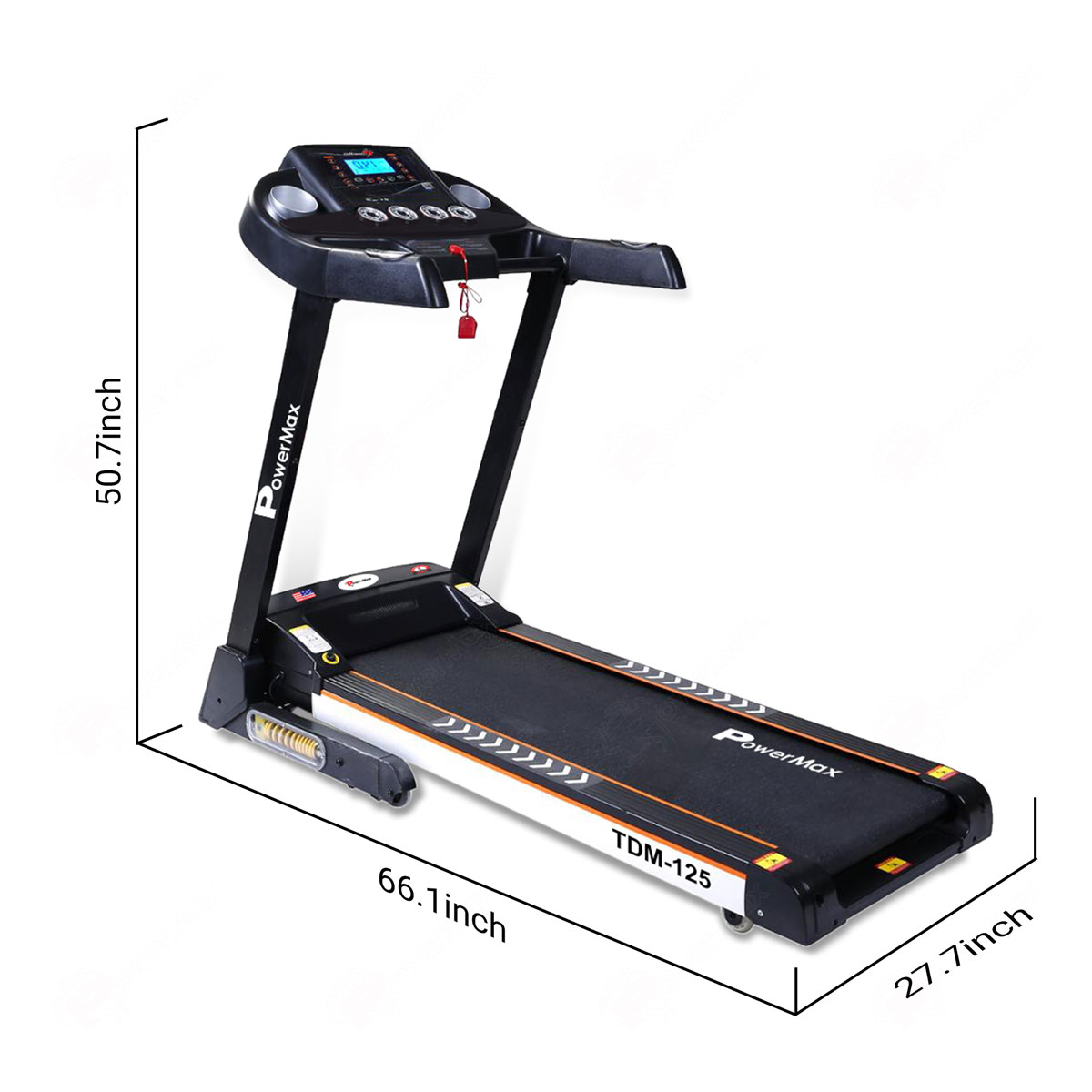 TDM-125 Semi-Auto Lubricating Treadmill with Android & iOS App