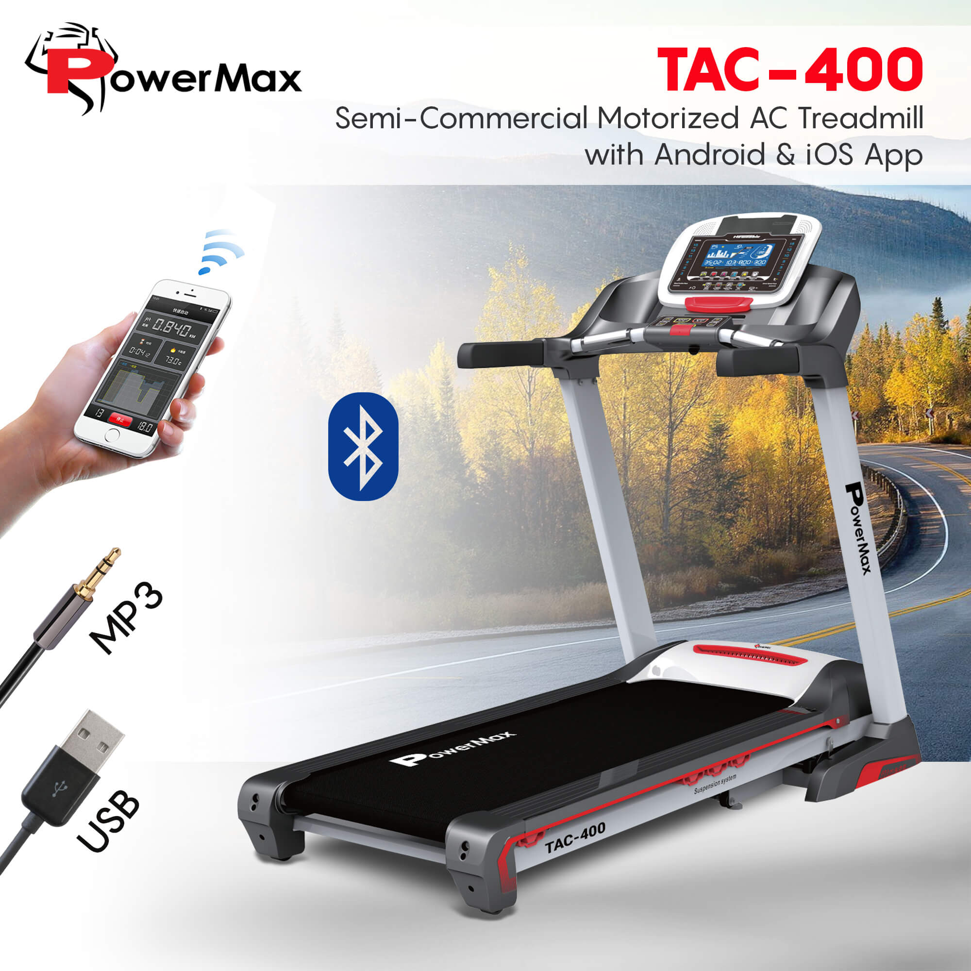 Semi-Commercial AC Motorized Treadmill